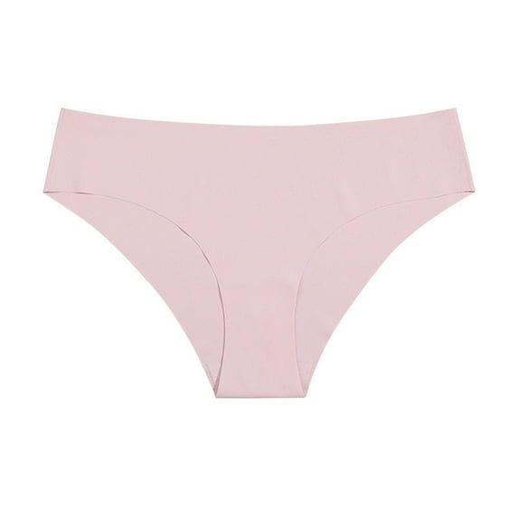 Tdoqot Women's Hipster Panties- Slim Fit Cotton linen See-Through Seamlesss Breathable Low Waist Womens Underwear Pink Size M