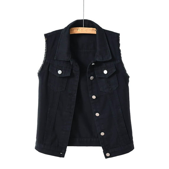 Tdoqot Women's Jean Jacket- Fall Jackets for Women Black Size XL