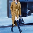 thumbnail image 1 of Tdoqot Women's Trench coats- Button Down Warm Winter Coats for Women Khaki Size 2XL, 1 of 7