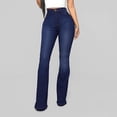 thumbnail image 1 of Tdoqot Womens Bootcut Jeans- Button Casual High Rise Denim Pants Dark Blue Size 10, 1 of 5
