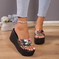 thumbnail image 1 of Tdoqot Womens Platform Sandals- Comfortable Beach Summer Cute Slides Sandals Red Size 6, 1 of 5