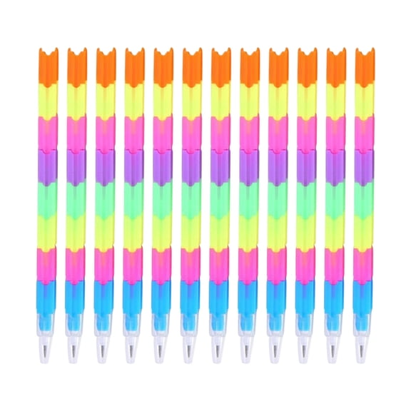 Tdxkok Study Supplies,8Section Rainbow Pencil Set-ColourChanging Deformable Rainbow Blocks-Creative Gift for Kindergarten and Students