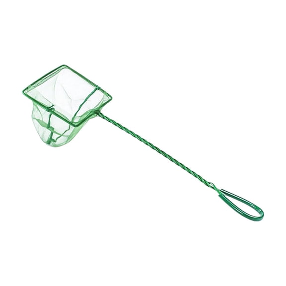 Tdxkok Fine Mesh Aquarium Fish Net, Small Betta Tank Cleaning Skimmer, Soft Fish Catch Net with Woven Metal Handle for Sludge & Food Residues