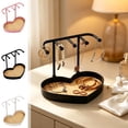 thumbnail image 1 of Tdxkok Black Desktop Jewelry Storage Stand, Countertop Trinket Organizer Rack, Tabletop Accessory Holder for Earrings Necklaces Small Personal Items, 1 of 7