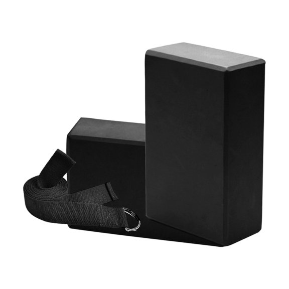 Black Yoga Alignment Block,Pilates Stretch Support Brick,Balance Training Prop and Foam Cushion for Yoga,Pilates and Workout Exercises