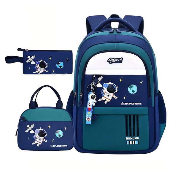 Tdxkok Campus Life,Astronaut Backpack Set 3 In 1 Backpack With Lunch Bag And Pencil Case For Daily Carry And Travel