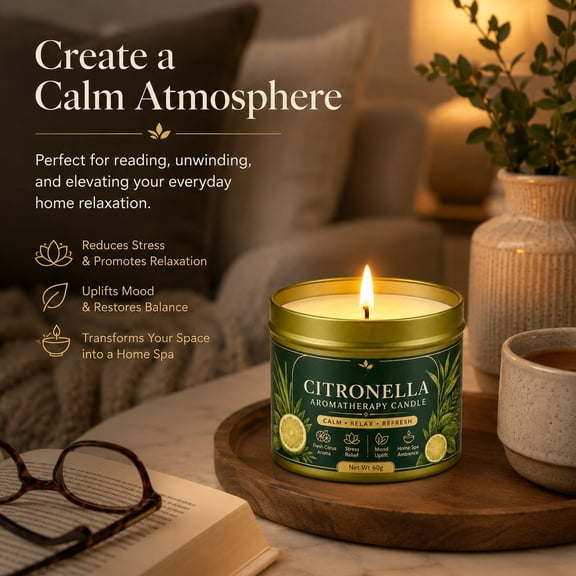 Tdxkok Citronella Outdoor Candle Portable Camping Candle Insect Repellent Scented Candle for Picnic BBQ Garden Outdoor Use Long Lasting Flame Lighting Tool A3