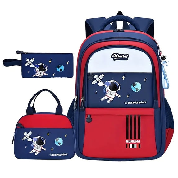 Tdxkok Classroom Supplies,Astronaut Backpack Set 3 In 1 Backpack With Lunch Bag And Pencil Case For Daily Carry And Travel