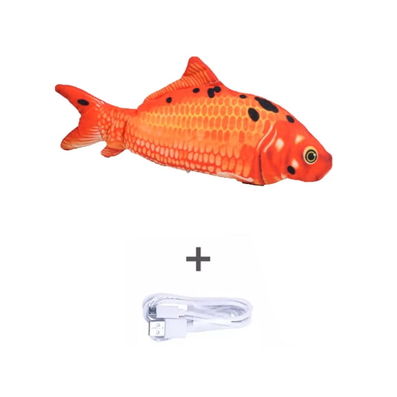 Tdxkok Electric Simulation Fish LED Interactive Cat Toy Realistic Swimming Lifelike Pet Toy for Cats Dogs Boredom Relief Indoor Play