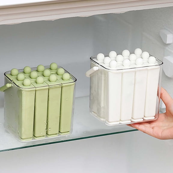 Tdxkok Food Grade Ice Pop Molds with Storage Box Easy Release Reusable Ice Bar Maker Homemade Popsicle Ice Cream Stick Mold for Summer DIY Fruit Juice Yogurt Freezer Treats