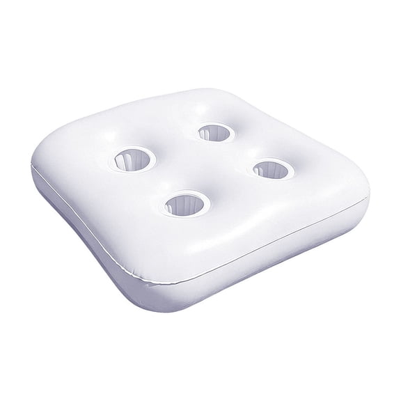 Tdxkok Inflatable Floating Pool Drink Tray,Beverage Holder with Cup Slots and Snack Storage,Thickened PVC Pool Bar for Swimming Pool,Beach,Hot Tub and Summer Parties