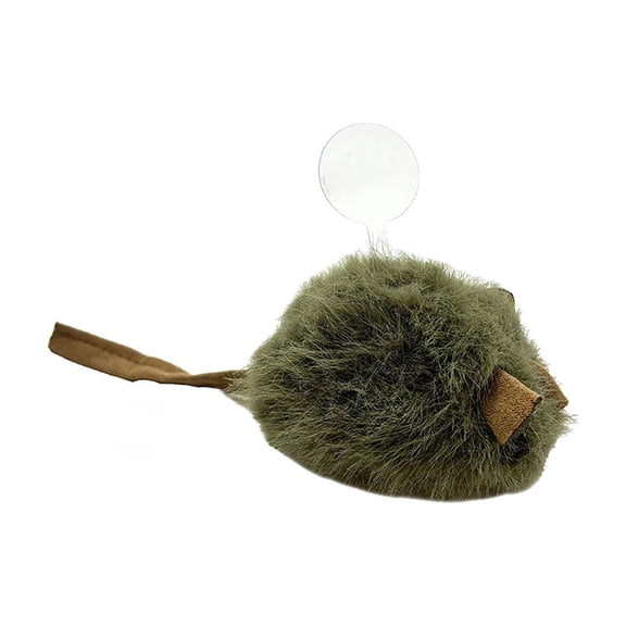 Tdxkok Interactive Fabric Mouse Cat Toy 13x4cm Responsive Squeaky Teasing Toy for Kittens Cats Play and Exercise