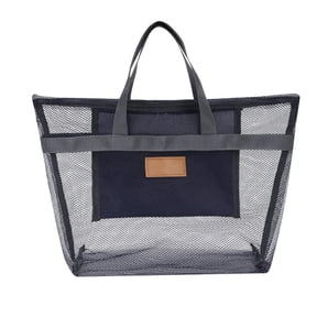 Tdxkok Large Capacity Waterproof Sandproof Beach Tote Bag Handheld Pool Swimming Travel Shower Toiletry Storage Bag Bathroom Organizer 11.22*11.02*5.51IN B