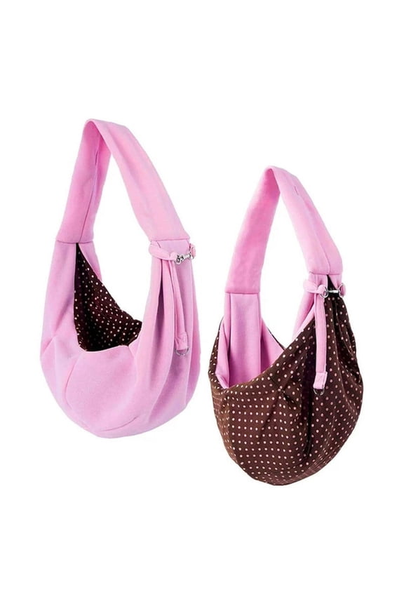 Pet Sling Carrier Bag Hands Free Dog Cat Carrier Reversible Pet Papoose Portable Travel Shoulder Bag Lightweight Comfortable Pet Carrier