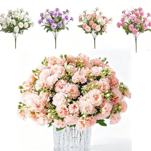 Tdxkok Pink 20 Blooms Faux Lilac BouquetArtificial Floral ArrangementFake Flower Bundle for Wedding Living Room Multi-Scene Table Display