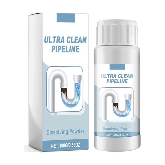 Tdxkok Pipeline Cleaning Powder 100g Drain Pipe Blockage Remover Fast Dissolving formula for Kitchen Bathroom Sewer Maintenance Cleaning Tool Plumbing Care Solution A3