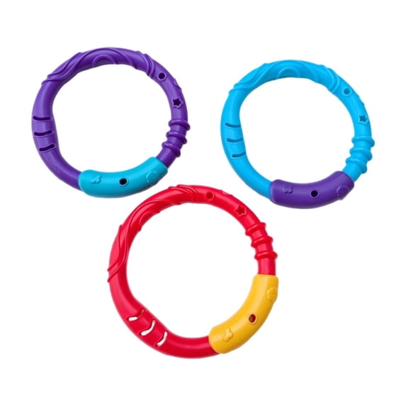 Tdxkok Pool Diving Rings Set 3 Pack,Colorful Underwater Diving Toys for Swimming Training,Pool Games,Summer Party Favors,Water Play and Skill Practice for Ki-ds