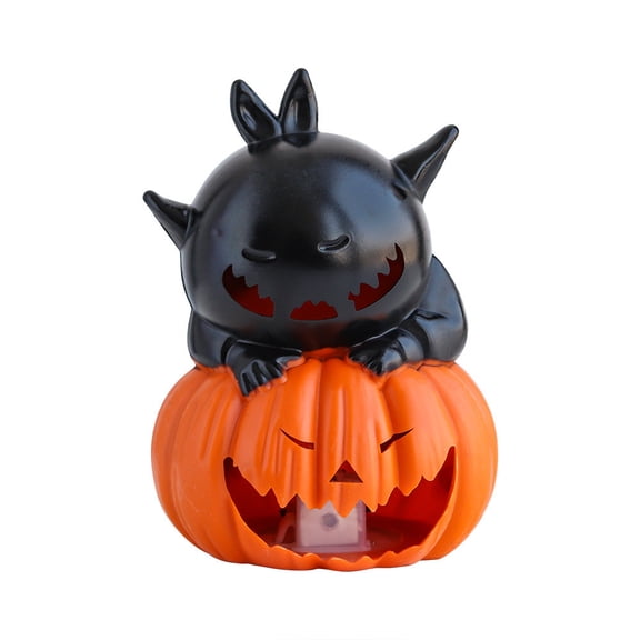 Tdxkok Pumpkin LED Candle Halloween Tabletop Ornament Decorative Pumpkin Night Light Soft Glow Battery Operated Home Table Shelf Seasonal Halloween Decor