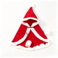 thumbnail image 1 of Tdxkok Red Christmas Pet Cape with Hood and Two Furry Balls Costume for Cats and Dogs Holiday Party Dress Up, 1 of 7