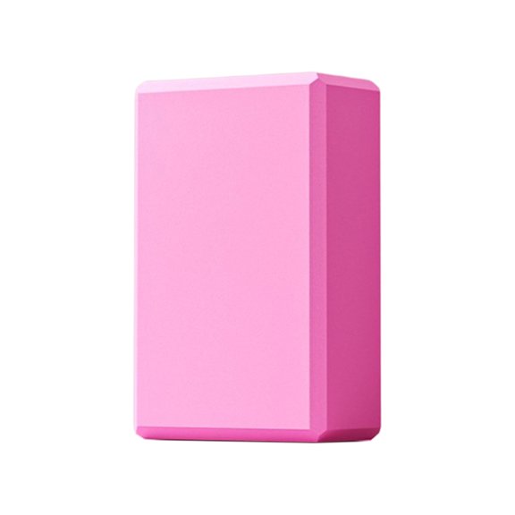 Tdxkok Rose Red Pilates Alignment Brick, Yoga Stretch Balance Block, Workout Training Prop, Body Foam Support Cushion