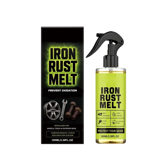 Tdxkok Rust Remover Spray 100ml Iron Metal Cleaner for Car Wheels Hardware Rust Dissolver Corrosion Removal Surface Restoration Automotive Maintenance Solution A7