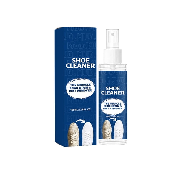Tdxkok Shoe Cleaner Spray 100ml Multi Surface Footwear Stain Remover for White Shoes Sneakers Canvas Leather No Rinse Deep Cleaning Shoe Care Solution A2