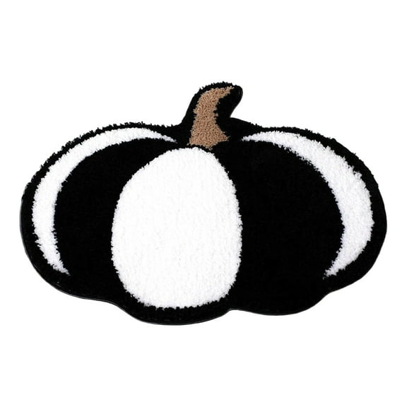 Tdxkok Thanksgiving Pumpkin Floor Mat Halloween Rug Decoration,Washable Pumpkin Carpet for Bedroom Kitchen Bathroom Living Room,40x60cm Holiday Floor Rug