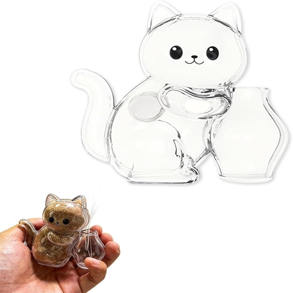 Tdxkok Whisker Keepsake Box Pet Hair Storage Capsule Cats Hair Container Fridge Magnet Pet Memorial Keepsake Storage Jar Cats Lover Gift