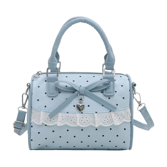 Tdxkok Women's Pillow Bag Textured Handbag Shoulder Crossbody Purse Minimalist Fashion Daily Carry Blue