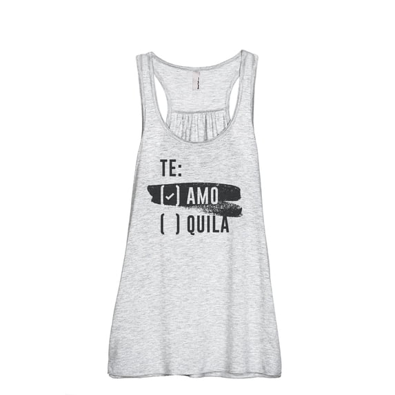 Te Amo Bachelorette Women's Fashion Sleeveless Flowy Racerback Workout Yoga Tank Top Sport Grey Small