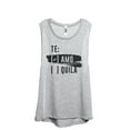 thumbnail image 1 of Te Amo Bachelorette Women's Fashion Sleeveless Muscle Workout Yoga Tank Top Sport Grey Large, 1 of 3