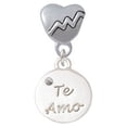 thumbnail image 1 of Te Amo Disc - Heartbeat Charm Bead, 1 of 1