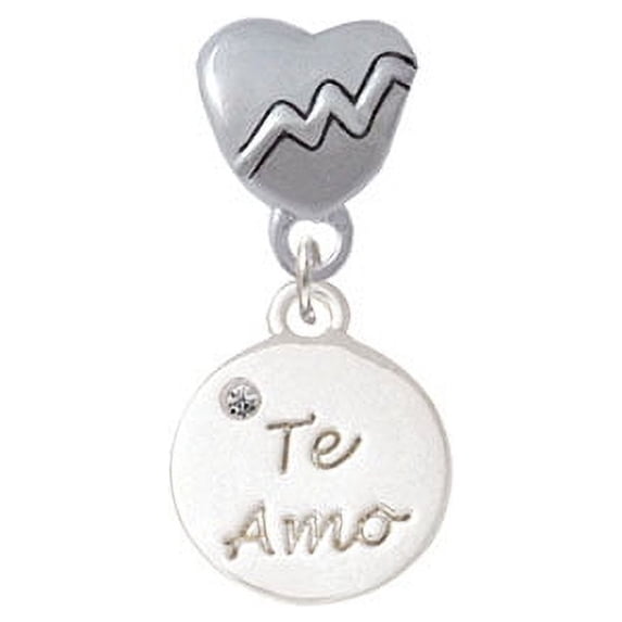 Te Amo Disc - Heartbeat Charm Bead