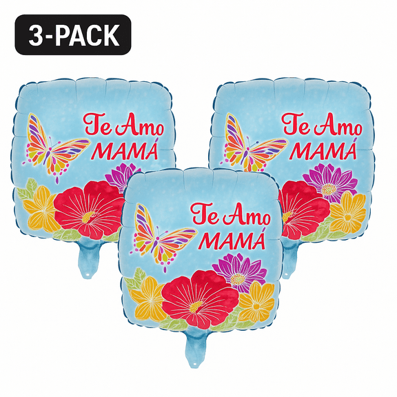 Te Amo Mama 18" Square Foil Balloon for Mother's Day Celebrations