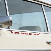 Te Amo Maneja Con Cuidado Sticker, Spanish I Love You Drive Safe Mirror Sticker - Lovely Message Side and Rear View Mirror Sticker for Cars, UV DTF Inspirational Reminder Decals Gifts