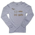 thumbnail image 1 of Te Amo or Tequila - Hilarious Spring Break Design Men's Long Sleeve Grey T-Shirt, 1 of 2