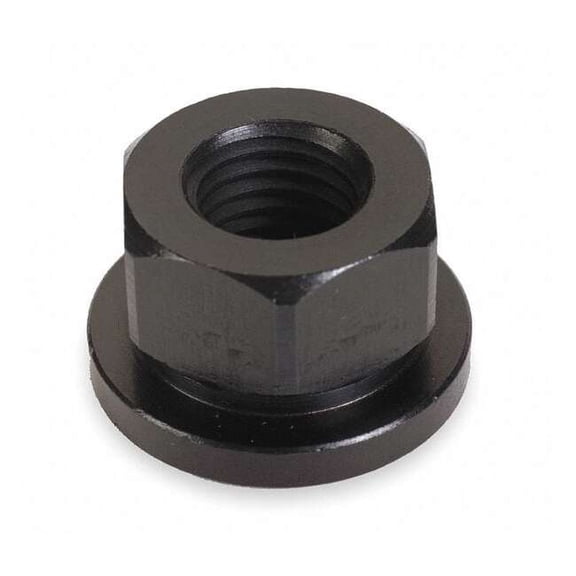 Flange Nut, M6-1.00, Steel, Not Graded, Black Oxide, 10 mm Hex Wd, 8 mm Hex Ht