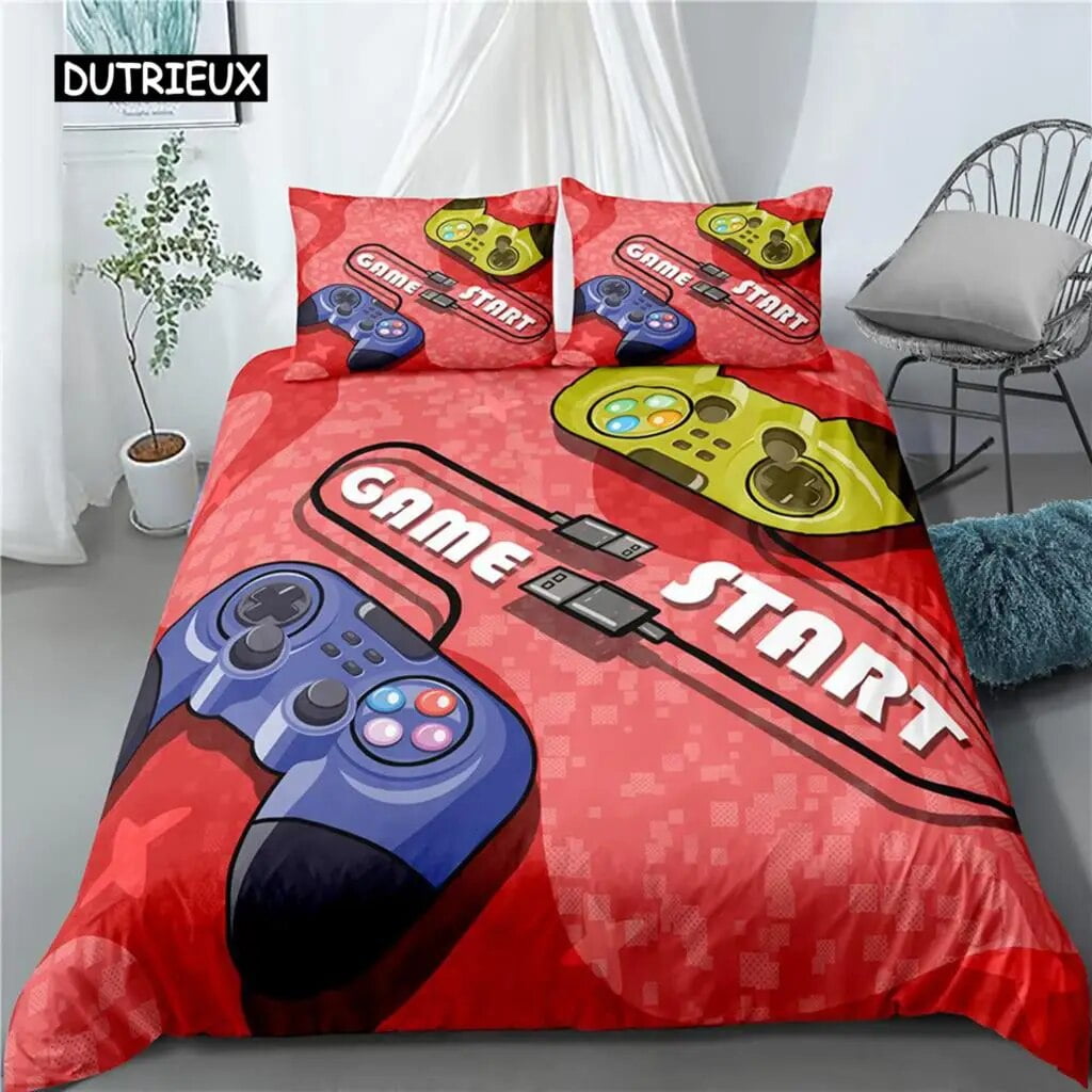 Te Gamepad Duvet Cover Modern Gamer Comforter Cover Video Game Bedding Set Player Gaming