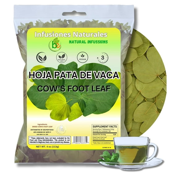 Te Herbal Pata De Vaca 4 oz Herbal Tea (Cow's Foot Leaves) Crafted By Nature100% All Natural Fresh Tea Tea, non-GMO, Gluten-free.