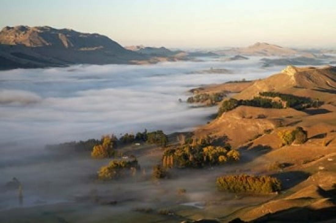 Te Mata Tukituki River Valley No Island New Zealand Canvas Art - David Wall DanitaDelimont (17 x 11)