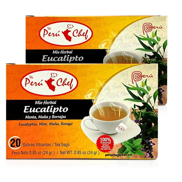 Te Mix Eucalipto, Menta, Muña y Borraja Peruvian Tea Bags 2 Packs