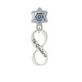thumbnail image 1 of Te Quiero Infinity Sign - Star of David with Blue Crystal Charm Bead, 1 of 1