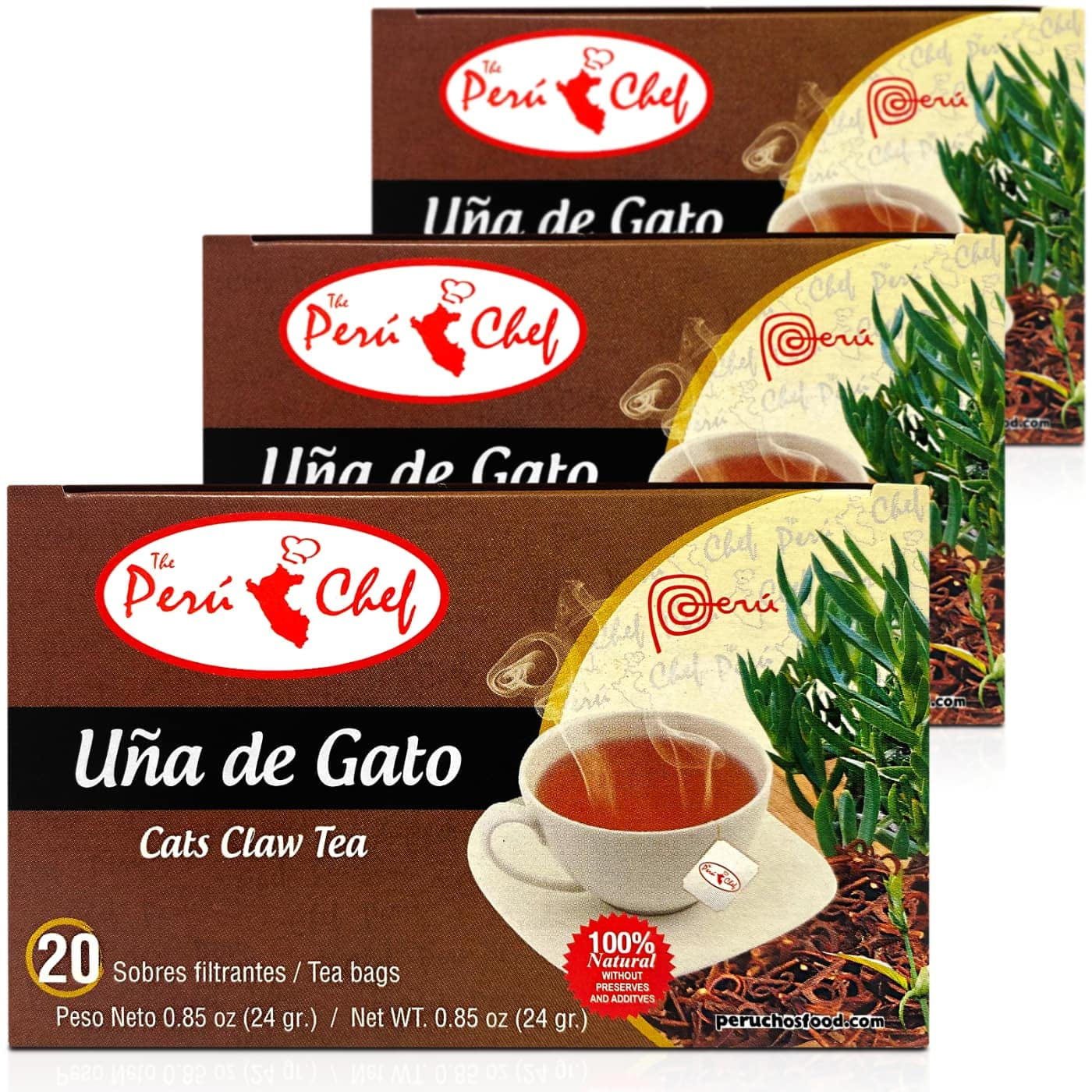 Te Una de Gato 60 sobres 60 tea bags Cats claw Tea 3 Pack