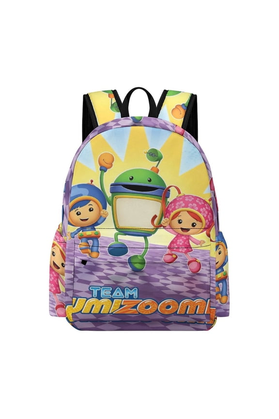 Te-am Cartoon Umi-zoomi Backpacks Travel Laptop Backpack Lightweight Bookbags Casual Daypack