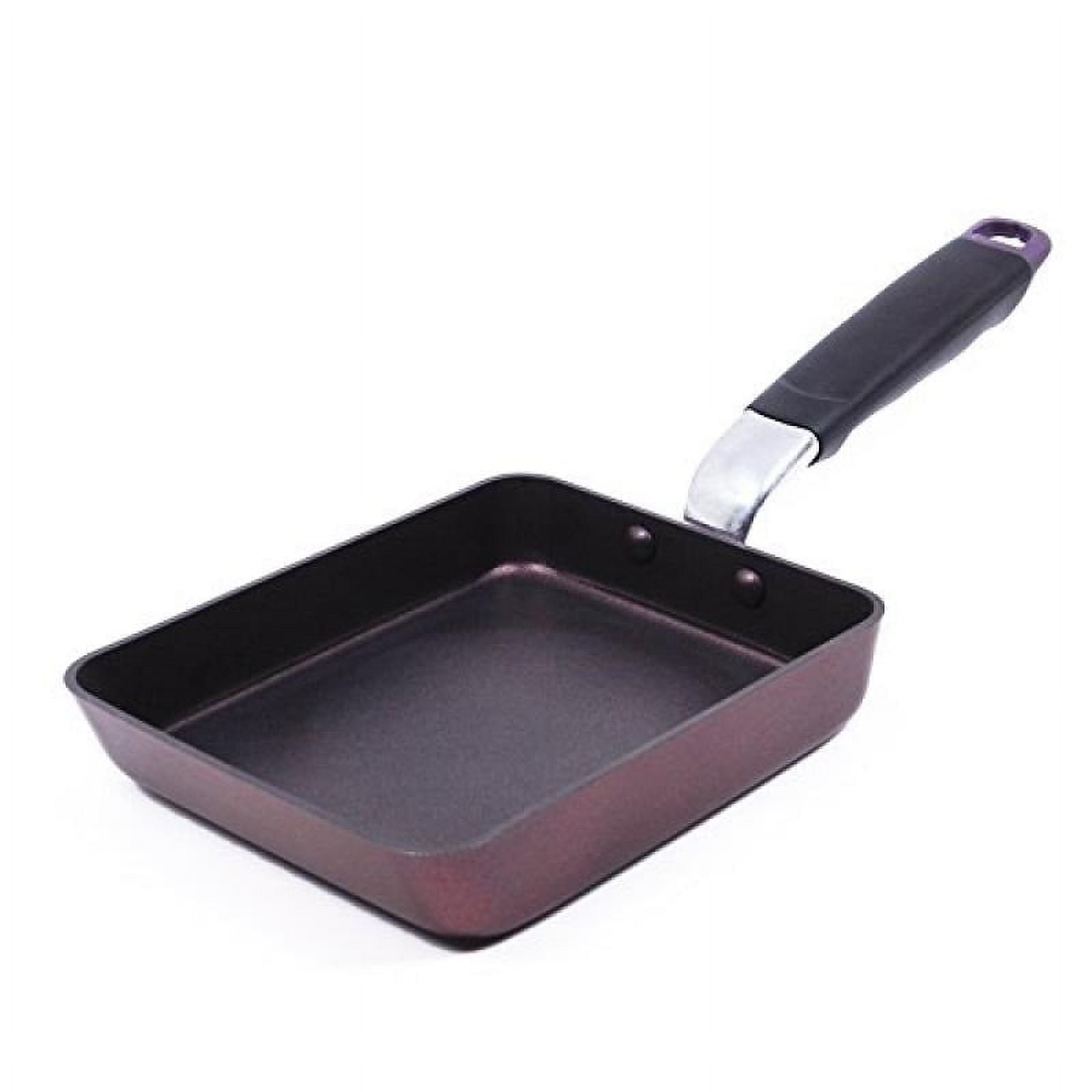 MsMk Small Frying Pan, 8-Inch Nonstick Durable Egg Omelet Skillet, Titanium and Diamond Non Stick Coating from USA, 4mm Stainles