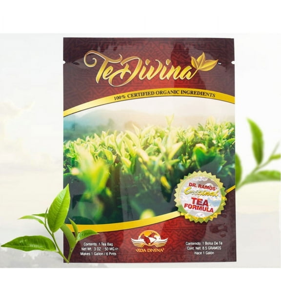 TeDivina Organic Detox Tea, Caffeine-Free, 12 Blended Herbs, 0.3oz