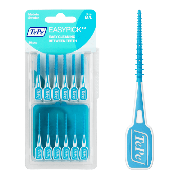 TePe EasyPick™ Blue - M/L 36-Pack - Dental Floss Picks