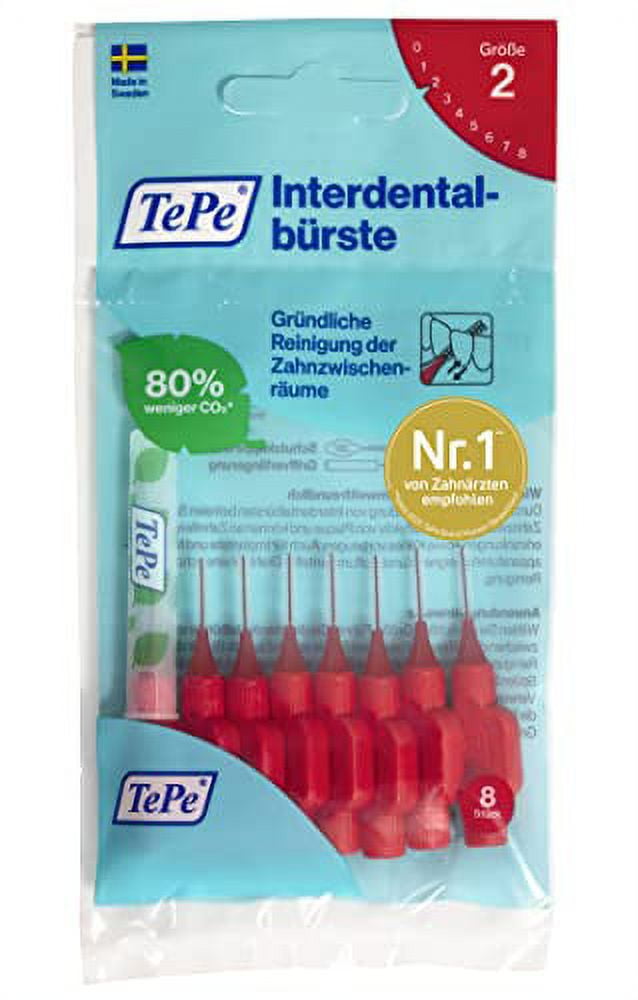 TePe Interdental Brushes Original Red 8 Brushes - Walmart.com