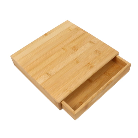 COSMOBETTY Tea Storage Box Khaki 1Pack 9.8x9.4x1.8in