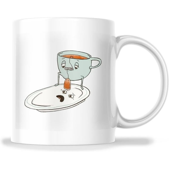 Tea Bag Naughty Funny Mug - Funny Cartoon Meme For Tea Coffee Lovers - 11 Oz Mug Great Gift For Holiday Birthday Christmas - Premium Ceramic Dye Sublimation Mug